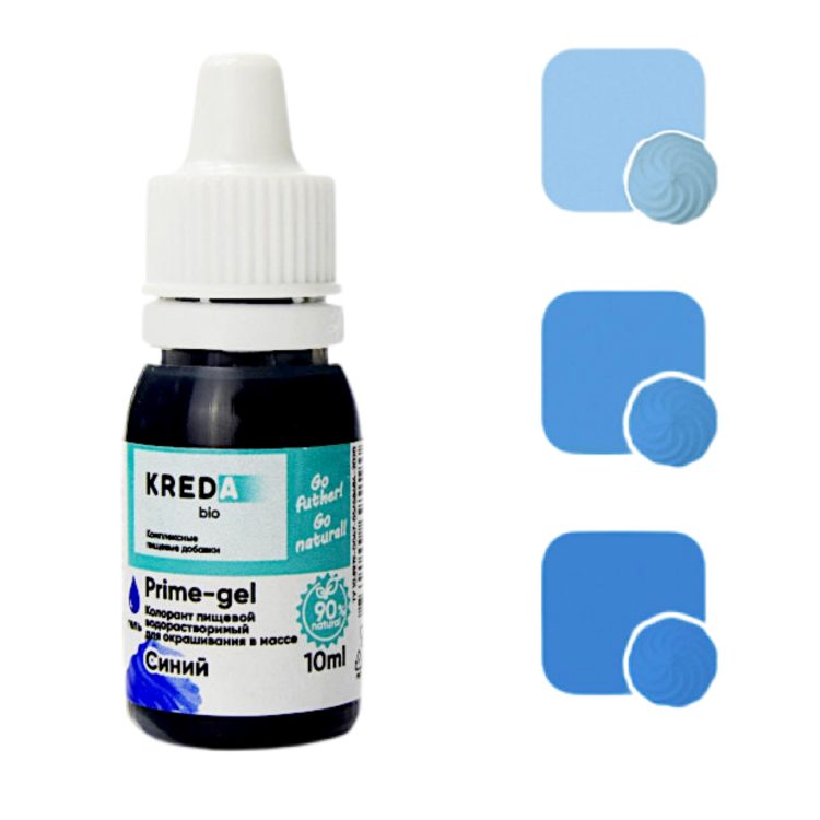 Prime-gel 07 синий, колорант водораств. для окраш. KREDA Bio, компл. пищ. добавка, 10мл фото