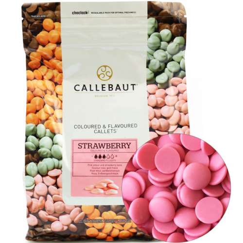 Шоколад розовый со вкусом клубники 500 гр Callebaut Каллебо фото