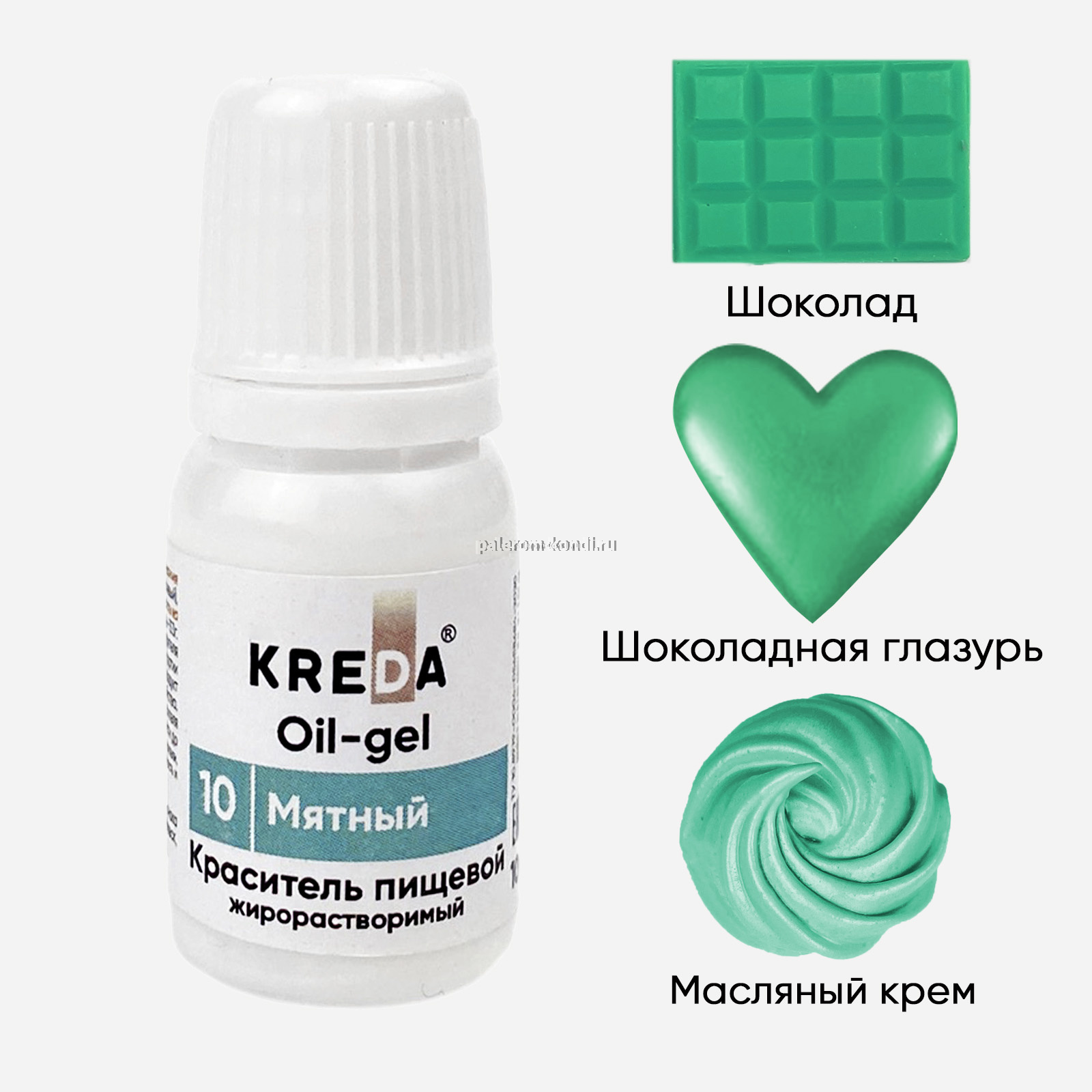 Prime-gel  мятный, колорант водораств. для окраш.KREDA Bio, компл. пищ. добавка фото