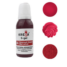 Краситель KREDA Bio S-gel 65 красный бархат 80мл фото