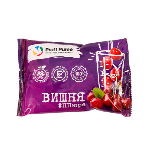 Вишня пюре саше 250 гр Proff Puree фото