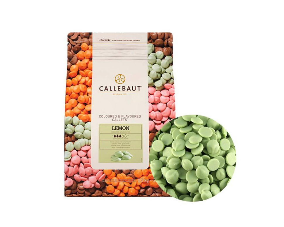 Шоколад зеленый со вкусом лимона 2500 г Callebaut фото
