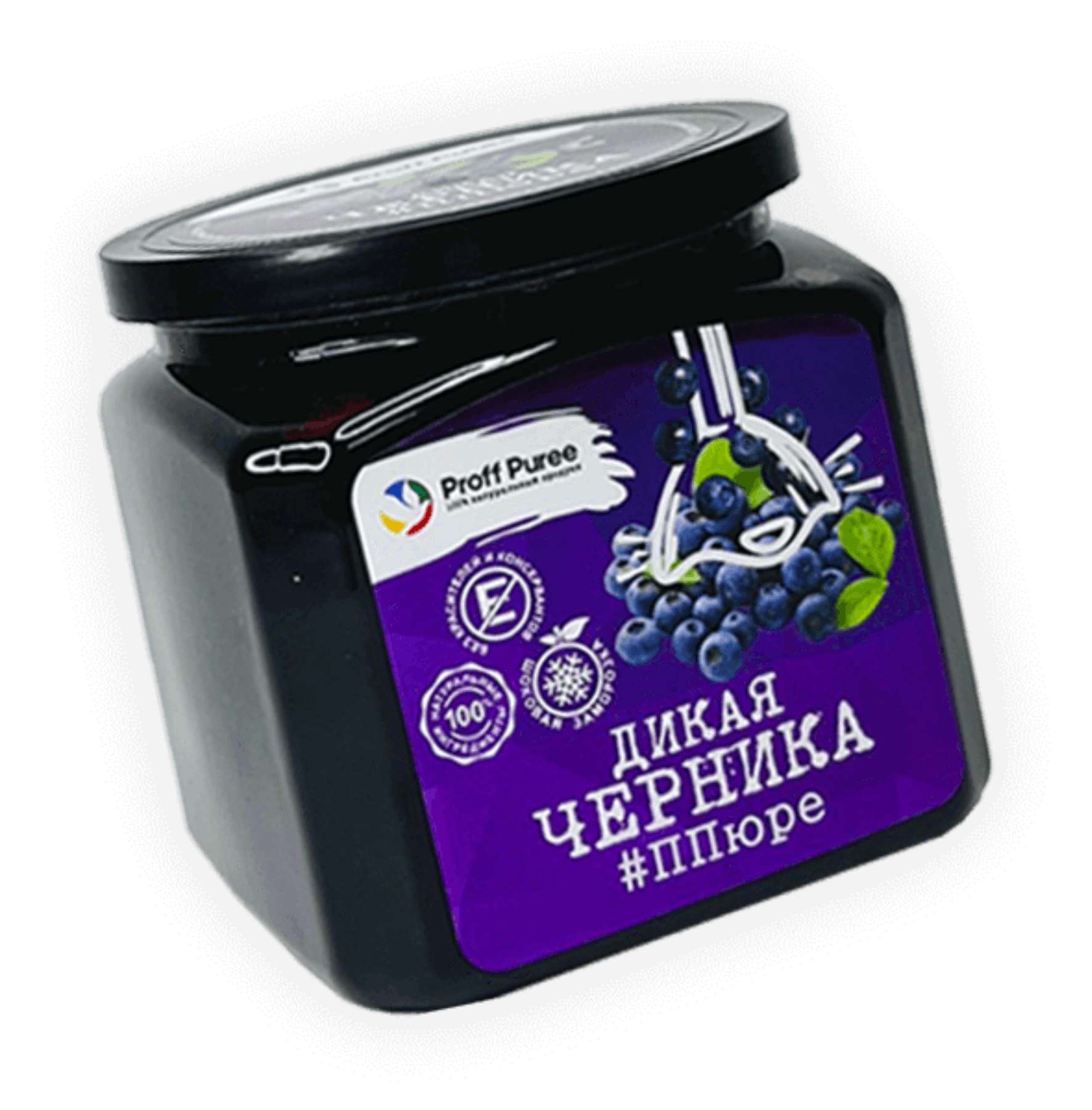 Черника дикая пюре 500гр Proff Puree фото