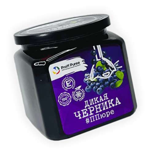Черника дикая пюре 500гр Proff Puree фото