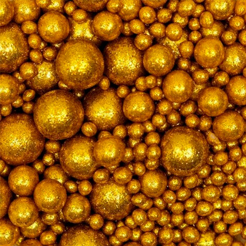 Драже зерновое Блеск Золото микс 100гр фото