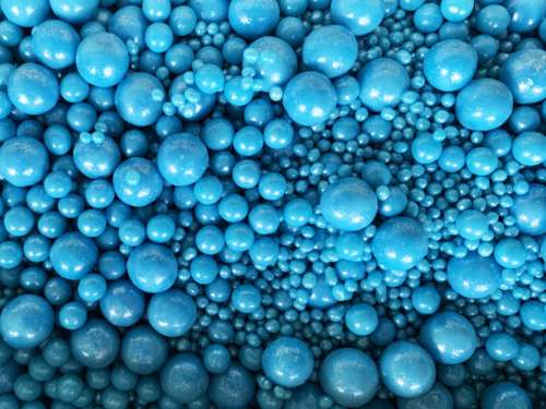 Посыпки взорванные зерна риса Жемчужный микс голубой 100гр фото