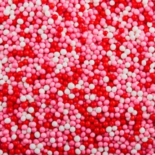 Посыпки кондитерские декоративные "Шарики" Красный микс, 100г фото