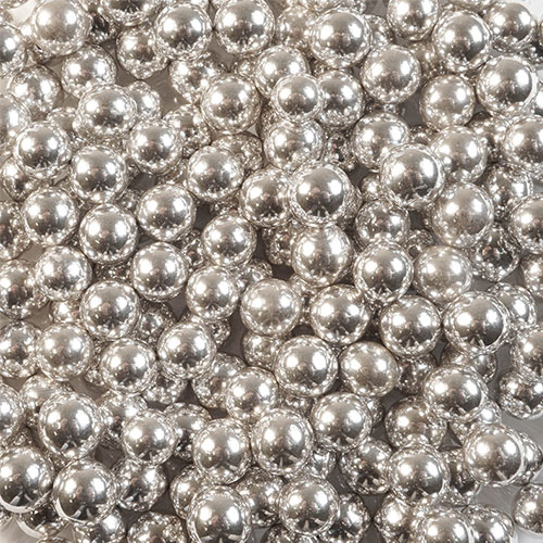 Сахарные бусинки Серебряные 7мм ( Италия) , 35гр. фото