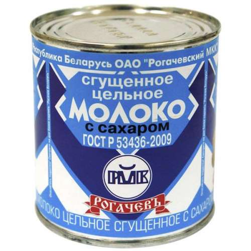 Молоко сгущенное Рогачевъ с сахаром 8,5% 380 г фото