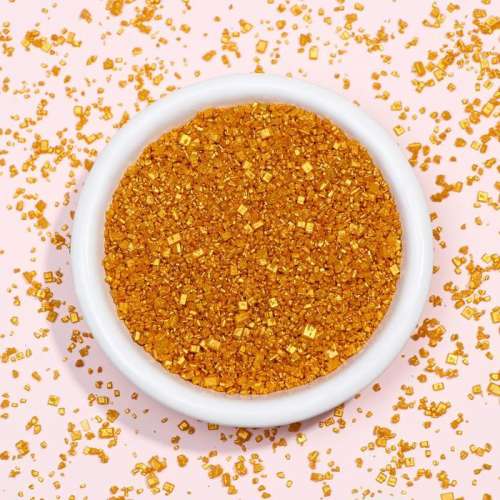 Посыпка кристаллический сахар "золото" 100гр фото