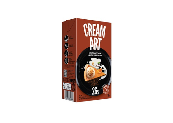 "CREAMART" Растительные сливки с сахаром для взбивания 26% 1л фото
