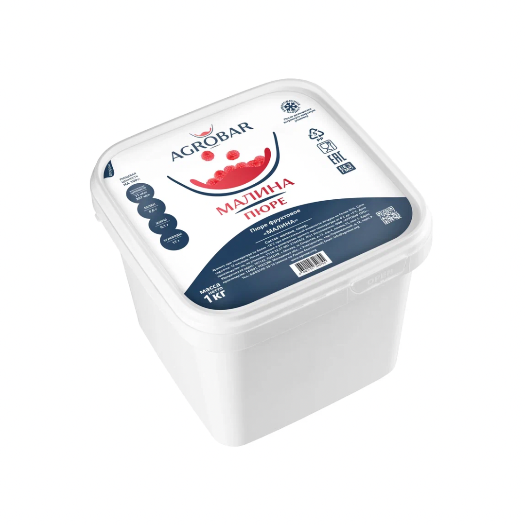Пюре Малина Агробар 1кг фото